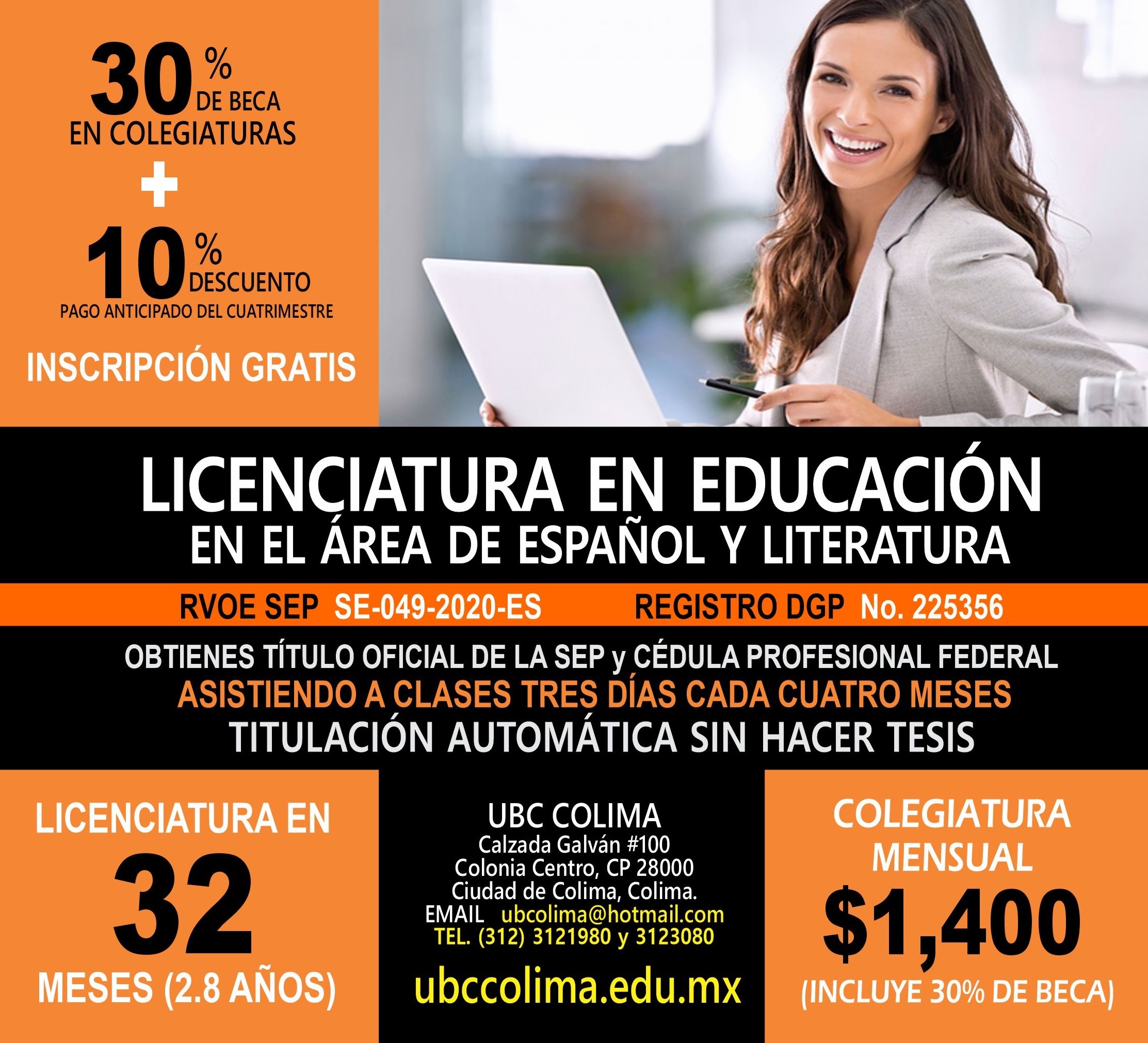 RVOE oficial: Licenciatura en Educación en el Área de Español y Literatura